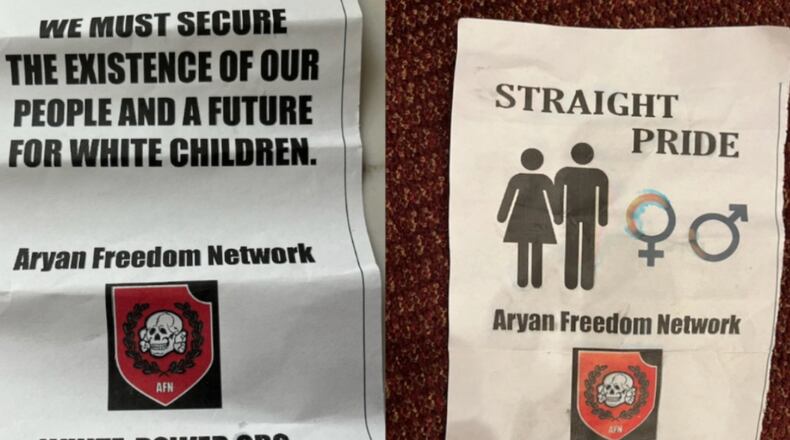 Nazi fliers were found in downtown Cincinnati, Walnut Hills, East Walnut Hills, Loveland and Anderson Twp. JULIE GORE/WCPO