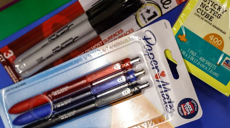 Ohio's back to school tax holiday will see consumers spending more than ever for supplies and clothing. JIM NOELKER/STAFF