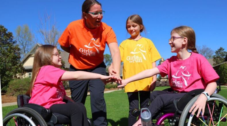 Each session of "Girls on the Run" is led by trained volunteer coaches who guide and mentor the girls. The goal is for girls to develop and improve competence, feel confidence in who they are, develop strength of character, respond to others and themselves with care, create positive connections with peers and adults and make a meaningful contribution to community and society. CONTRIBUTED