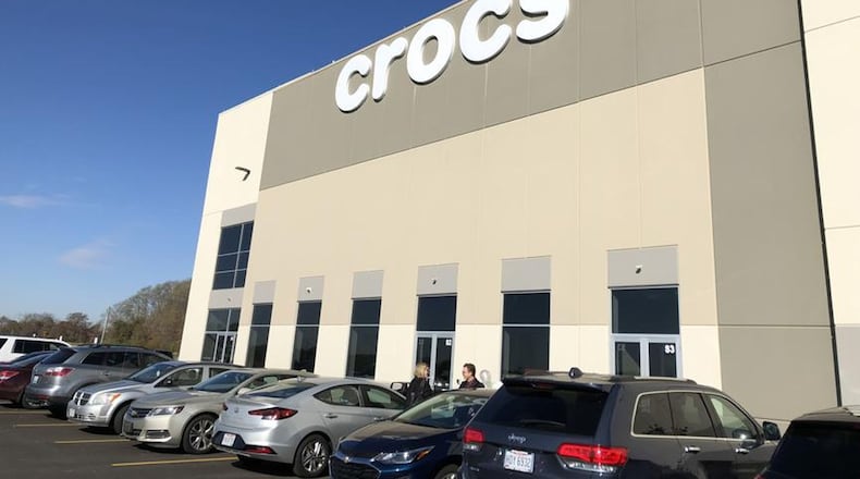 The Croc’s distribution center near the Dayton International Airport.