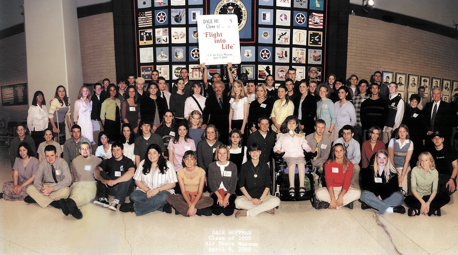 Dale Huffman's class of 2000 during a graduation ceremony for the project in May 2000.