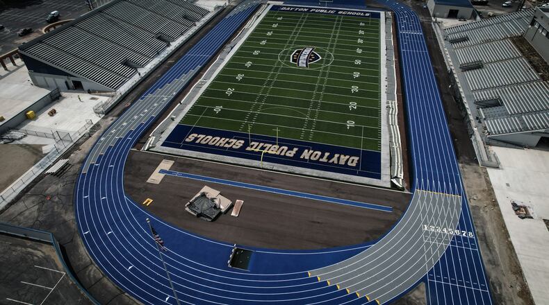 Welcome Stadium is expected to open next month after months of construction rehab work. JIM NOELKER/STAFF