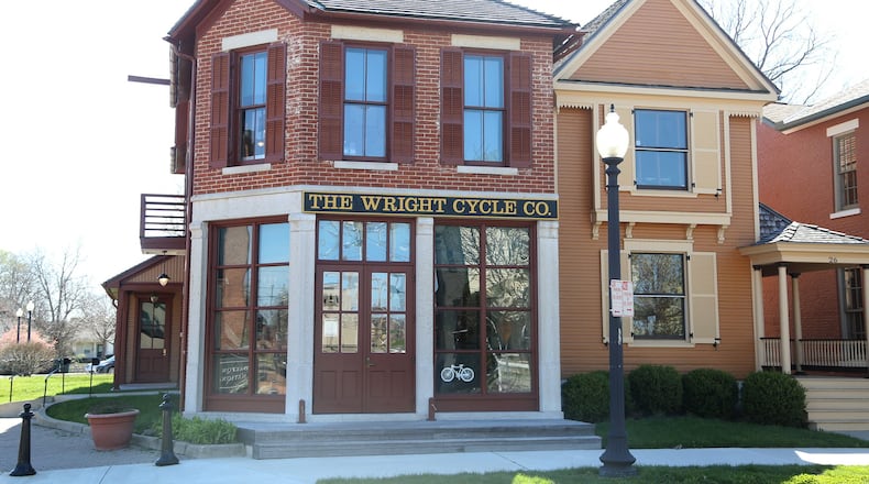 The Wright Cycle Co. gives a look at the Wright Brothers work with manufacturing bicycles. The business operated from this site between 1895 and 1897. The brothers work with bicycles led to exploring the idea of manned flight. LISA POWELL /STAFF