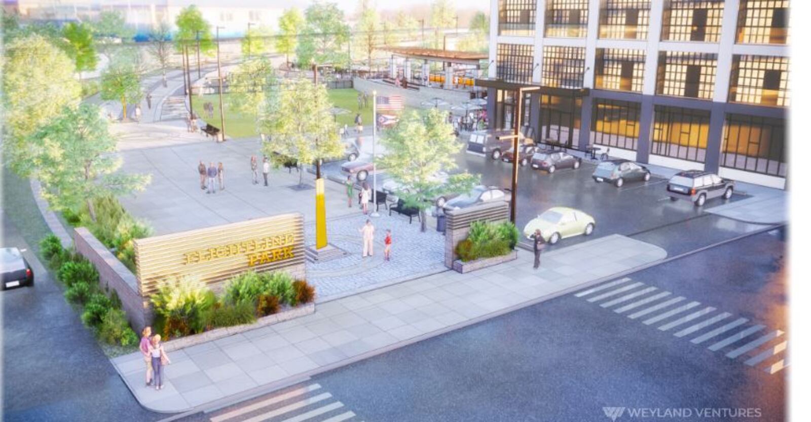 Conceptual rendering of the entrance to the Flight Line recreational trail. CONTRIBUTED