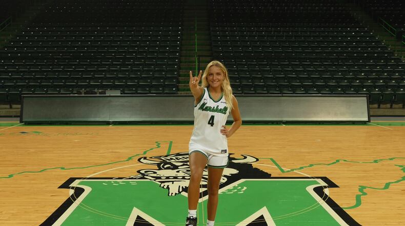 Tri-Village Patriots basketball standout Rylee Sagester has verbally committed to Marshall (Photo contributed by Sagester family).