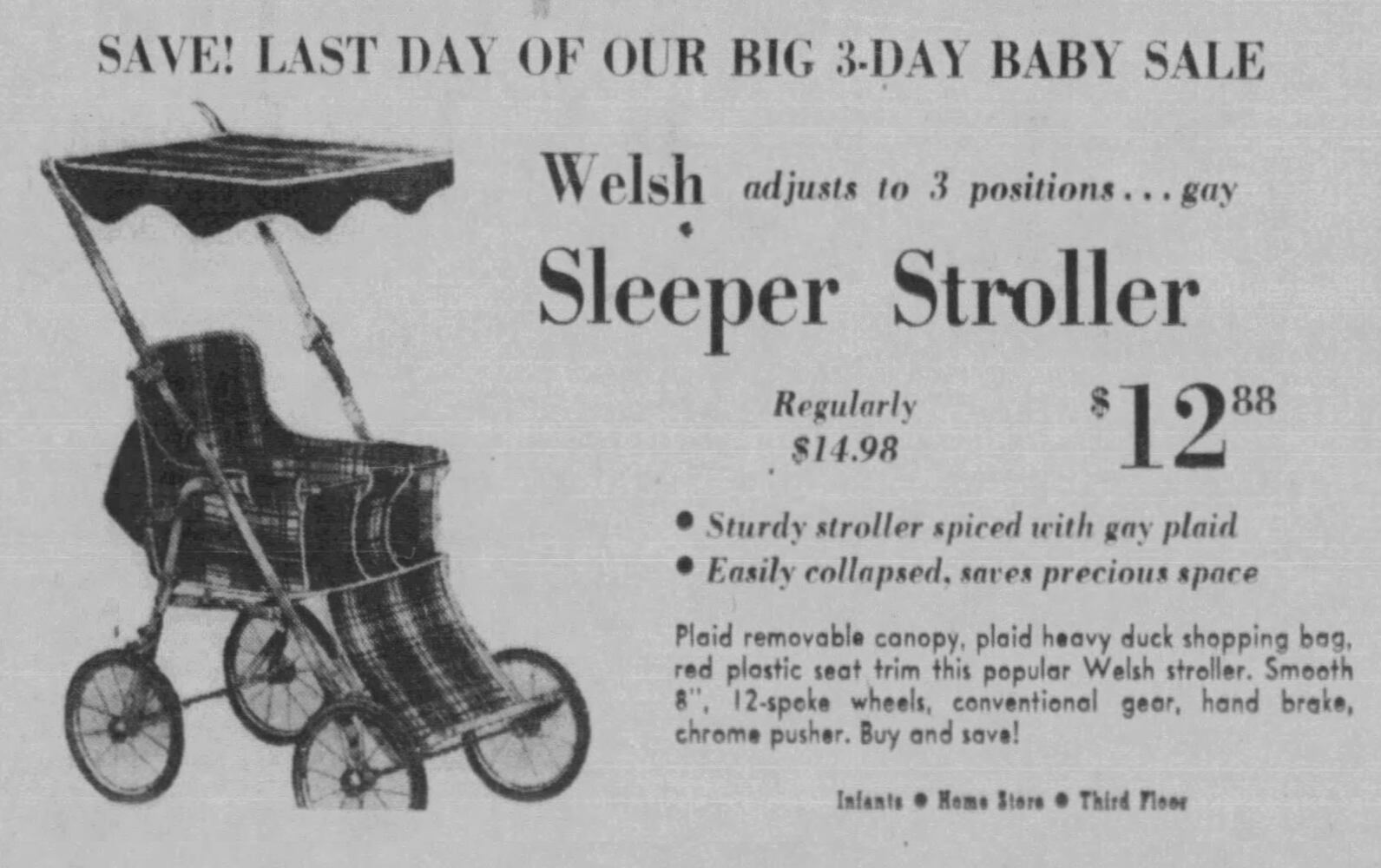 Vintage Dayton Daily News advertisement