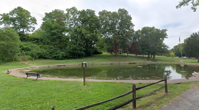 The pond area at Sycamore Trails Park is slated for improvements, according to the city of Miamisburg's 2024 budget plan. Google image