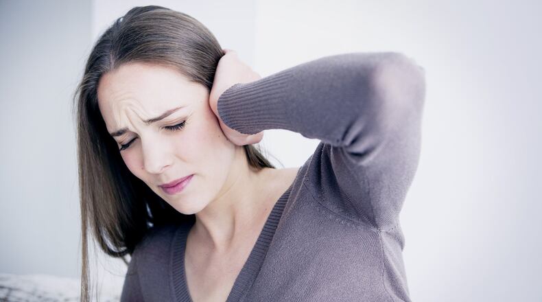 The most common symptoms of ear pain are pressure or a throbbing sensation in the area of the ear. CONTRIBUTED