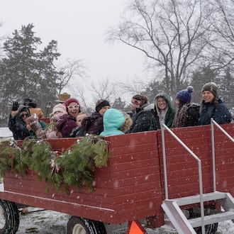 Five Rivers MetroParks hosted its annual Christmas on the Farm event at Carriage Hill MetroParkās Daniel Arnold Historical Farm in Huber Heights on Saturday, Dec. 13, 2025. A Victorian Christmas and its many different traditions were presented to attendees of the free, all-ages event. TOM GILLIAM / CONTRIBUTING PHOTOGRAPHER