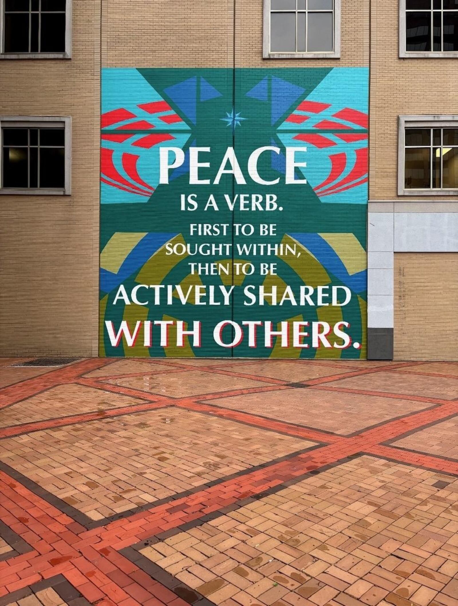 The epigraph of "On Peace Work" at Courthouse Square in downtown Dayton. CONTRIBUTED