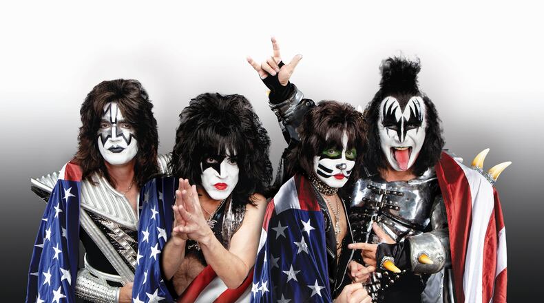 Kiss, (left to right) Tommy Thayer, Paul Stanley, Eric Singer and Gene Simmons, brings the Freedom to Rock Tour to the Nutter Center in Fairborn on Monday, Aug. 22. CONTRIBUTED