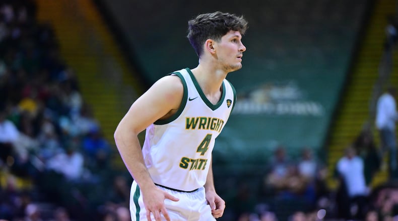 Wright State point guard Keaton Norris during a game vs. Air Force at the Nutter Center on Nov. 30, 2024. Norris scored a career-high 21 in the Raiders' win Saturday at NKU. Joe Craven/Wright State Athletics