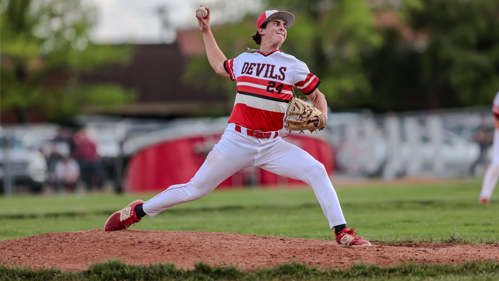 Tippecanoe High School junior Cayden McKinney delivers a pitch to the plate during their game against Butler on Wednesday, May 7 at Upper Valley Sports Complex in Tipp City. Butler won 11-5. Michael Cooper / STAFF PHOTO