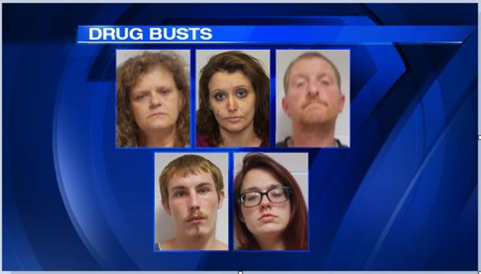 (Top row, from left): Tracy Riley,  Tiffany Nickel, Shawn Stewart. (Bottom row, from left): Kelly Smith, Makayla Riggs (Courtesy/Union City, Ohio, Police)