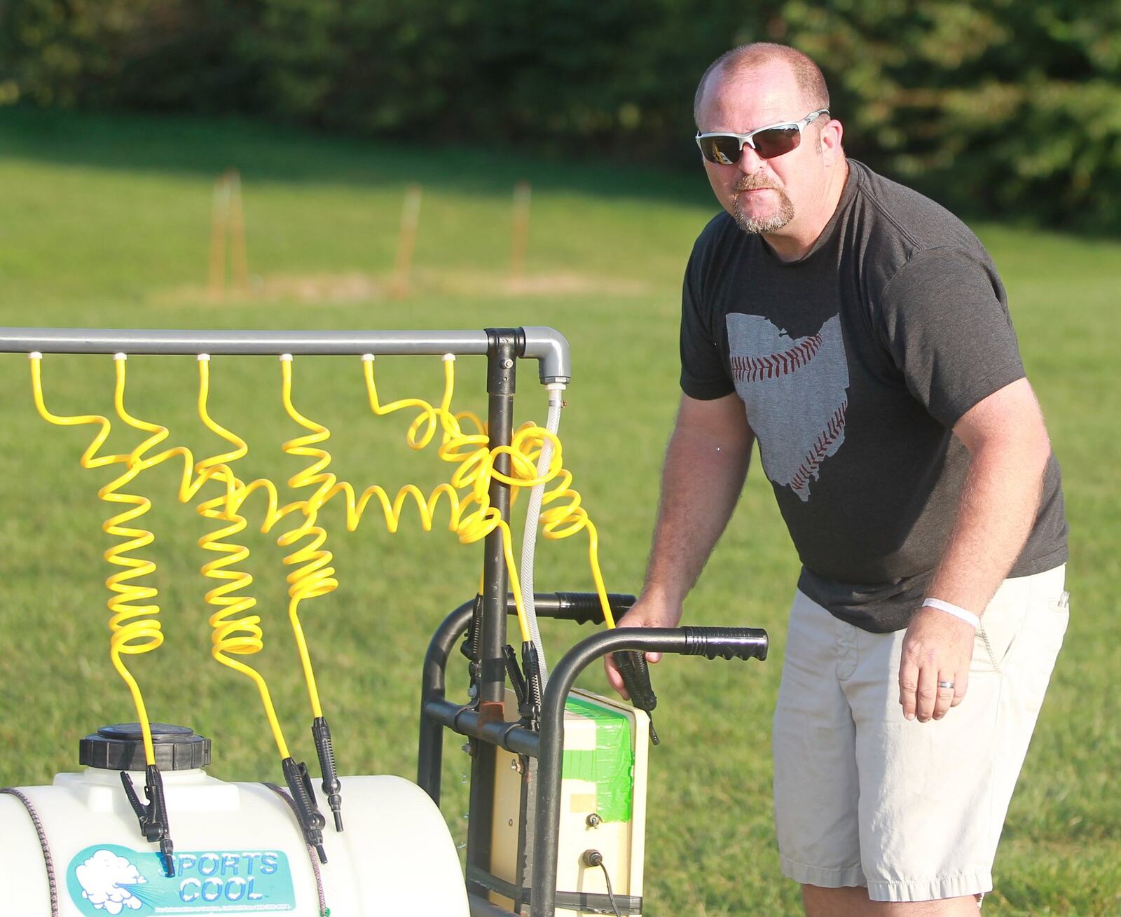 A Dixie High School graduate, David Worley is in his fifth season as the Greyhounds varsity football coach. He wraps up practice on Wednesday, Sept. 11, 2019. MARC PENDLETON / STAFF
