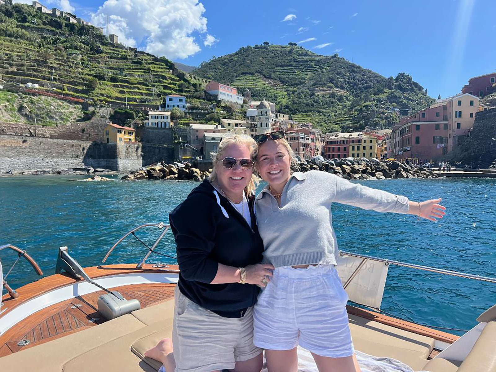 Carrie Dorger (left) with her daughter Lucy in Cinque Terre in Italy. CONTRIBUTED