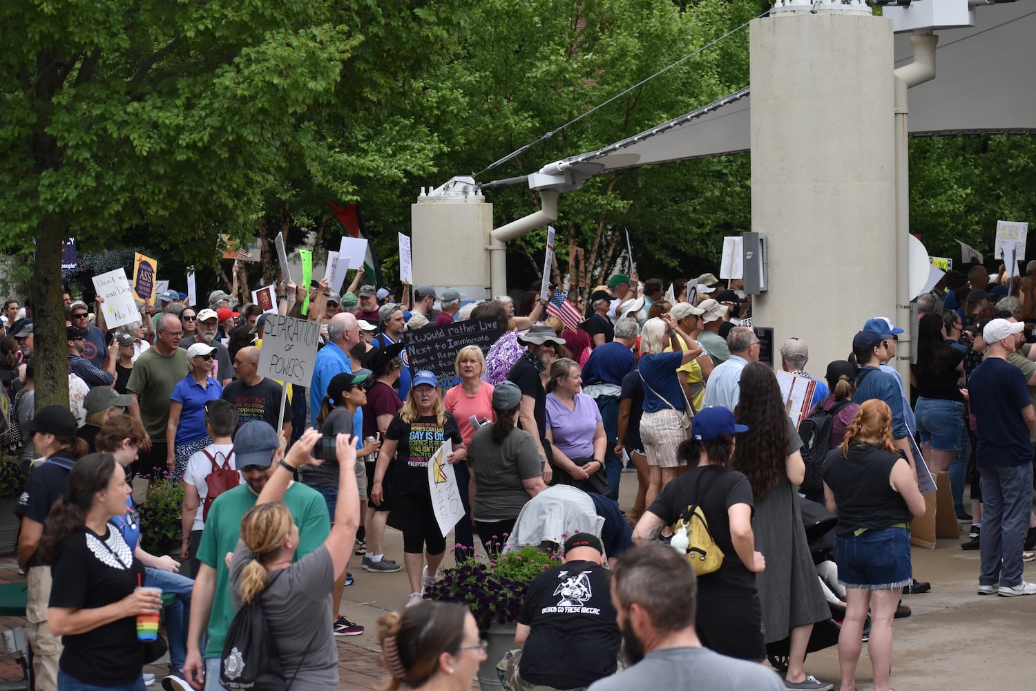 Dayton June 14, 2025 No Kings protest at RiverScape Pavilion