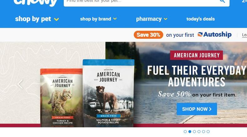 Chewy, an online pet supplies retailer, is seeking to open a location in Dayton.