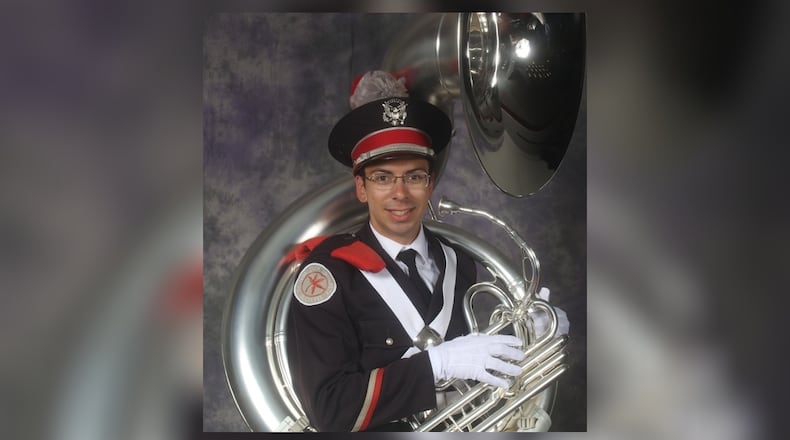 Ben Muraski is a senior sousaphone player in the Ohio State Marching Band from Beavercreek High School. (Photo contributed by Ohio State Marching Band)