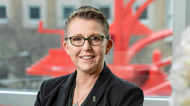 Sue Edwards, president of Wright State University