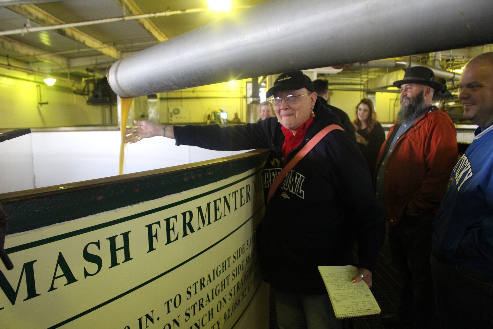 Dayton-area resident and beer enthusiast Patti Russell-Campbell at  Buffalo Trace Distillery in 2015. (Staff photo by Amelia Robinson