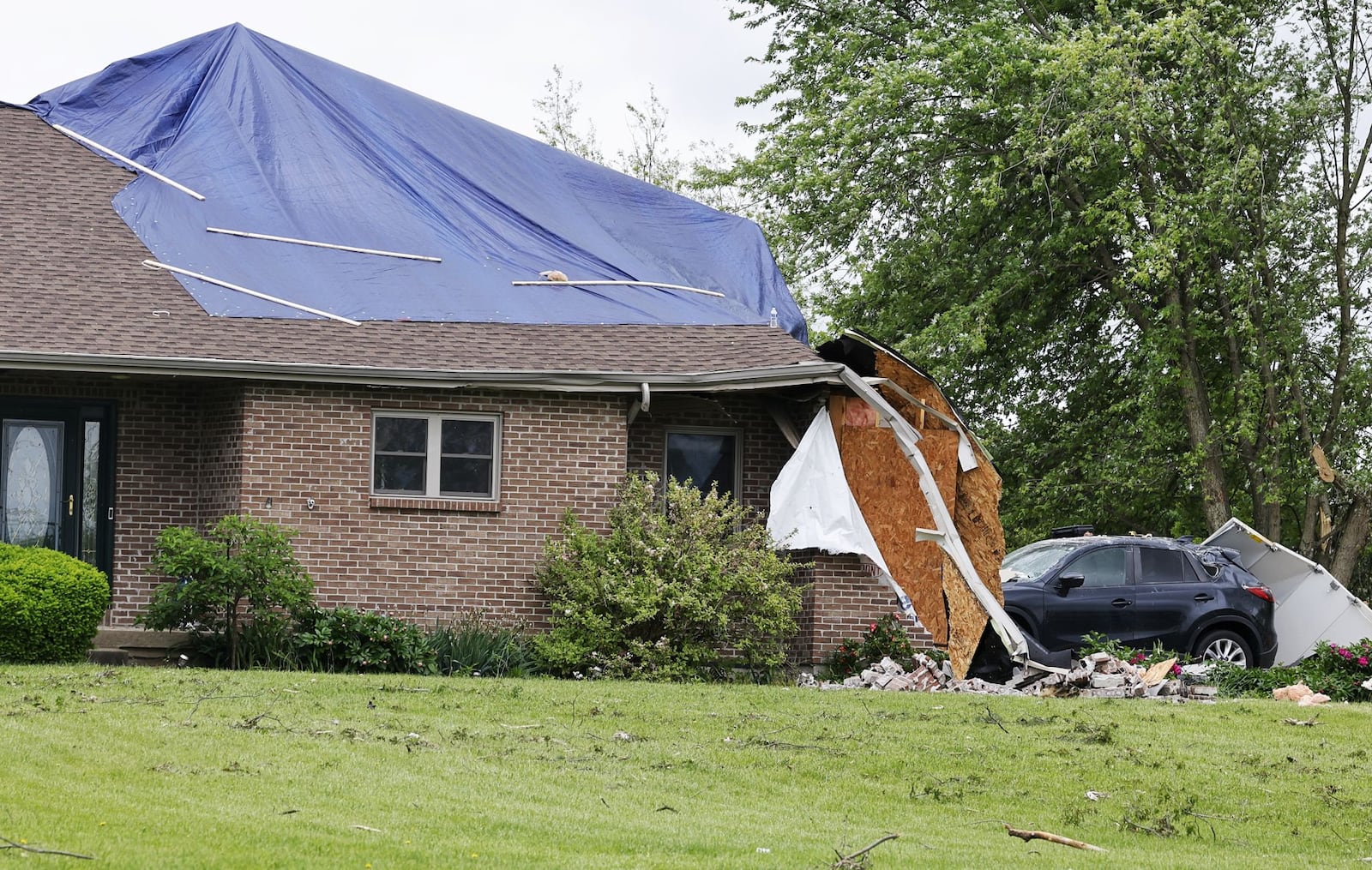 Damage from a tornado is in clean up stage Thursday, May 9, 2024 in Reily Twp. in Butler County. NICK GRAHAM/STAFF
