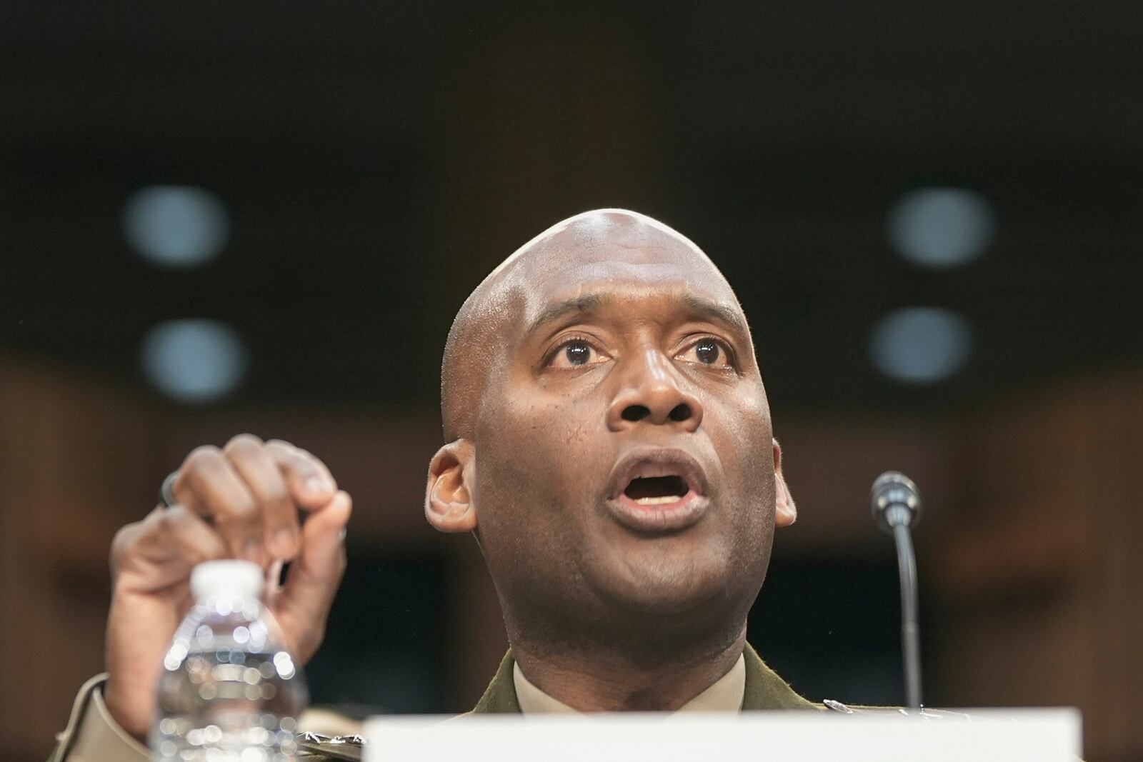 FILE - Army Gen. Xavier Brunson testifies during an Armed Services hearing on Capitol Hill, Sept. 17, 2024, in Washington. (AP Photo/Mariam Zuhaib, File)