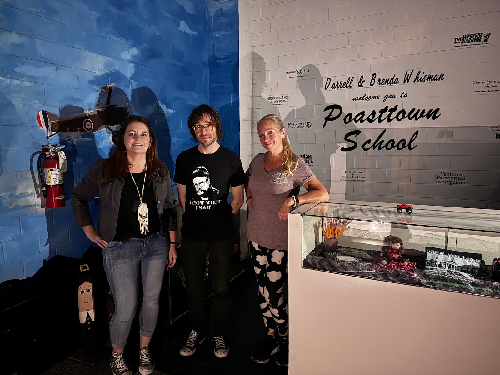 From left, Bronwyn Blanc, Brandon Berry, and Paula Dytko. A medium, a writer, and a ghost hunter walk into a haunted elementary school. CONTRIBUTED/ADAIR TUDOR
