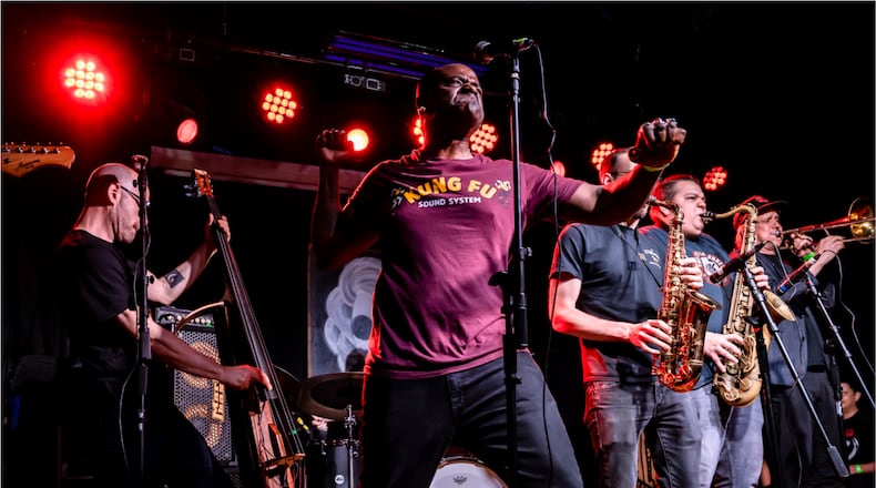 New York-based ska band Mephiskapheles, featuring vocalist Andre A. Worrell (second from left) and trombonist Greg Robinson (far right), headlines Skadoom Fest at Yellow Cab Tavern in Dayton on Friday, August 8. CONTRIBUTED