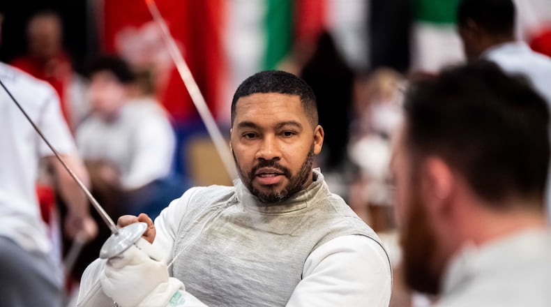 Dayton Police Officer Byron Branch will compete in the fencing competition in the 2024 Paralympic Games, which open Wednesday in Paris. Photo courtesy of USA Fencing.