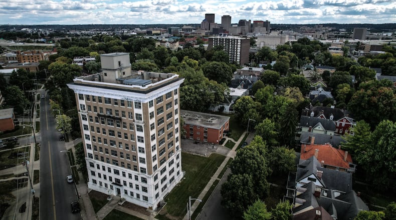 The Commodore Apartments building, located at 522 Grand Ave., has won state historic preservation tax credits. The building has been vacant for years. JIM NOELKER/STAFF