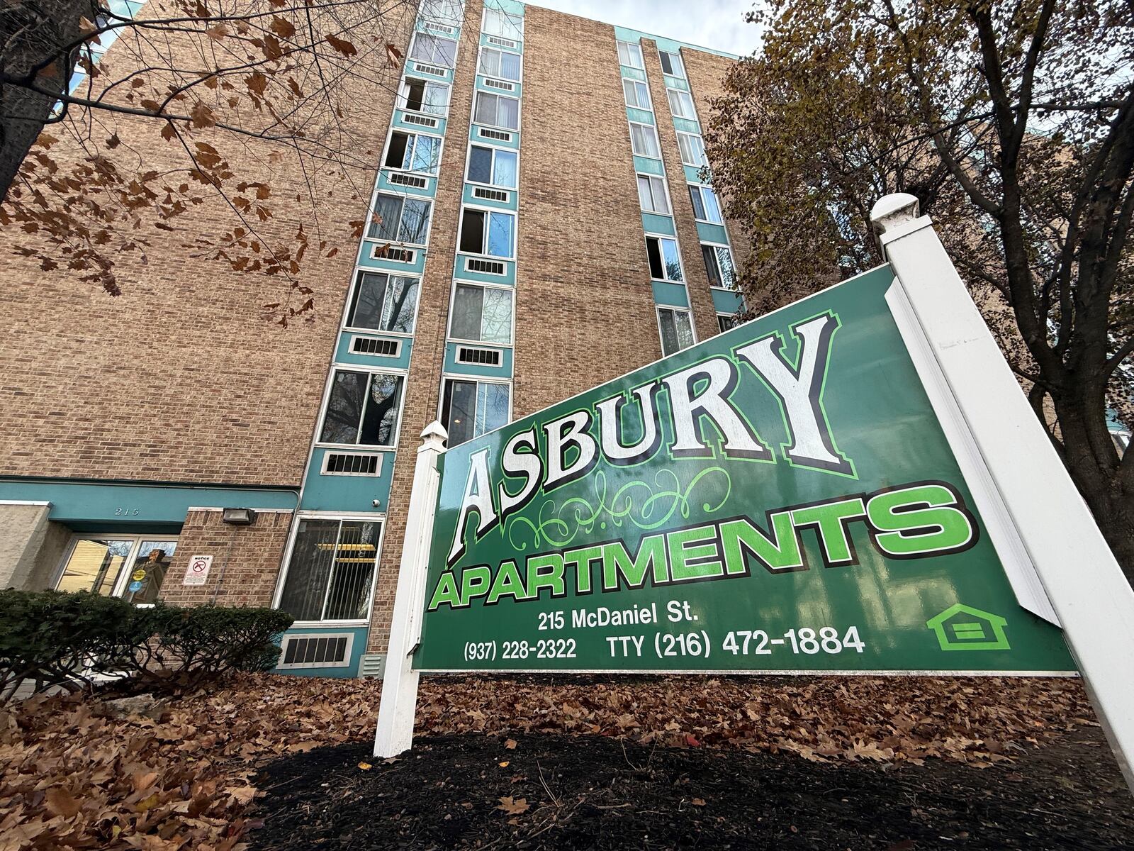 The Ashbury Apartments at 215 McDaniel St. in Dayton's McPherson Town neighbor. The apartment building has 119 housing units for seniors that was built in 1971. CORNELIUS FROLIK / STAFF