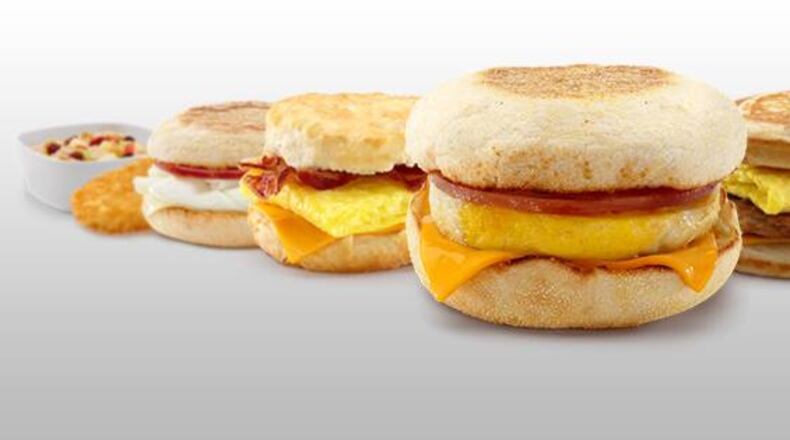 Teachers can choose from an entrée breakfast sandwich, including Egg McMuffin®, a Bacon, Egg and Cheese Biscuit or a Sausage Biscuit. (Source: Facebook)