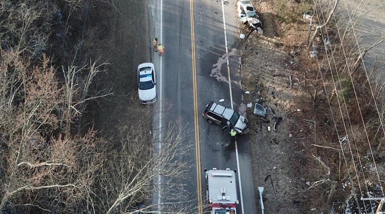 A Warren County boy died and another driver is in critical condition after a 4-car crash on Ohio 48 in Clearcreek Twp., Warren County. JAROD THRUSH/STAFF