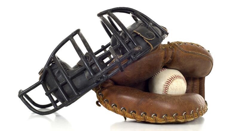 Catcher’s mit and mask