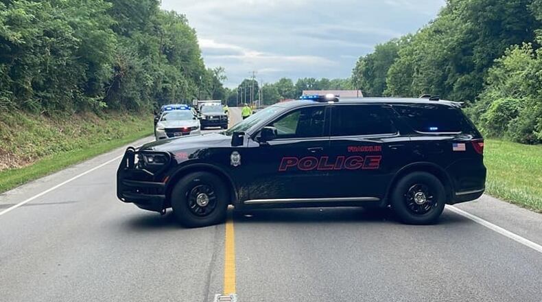 North Dixie Highway was shut down for a fatal crash near Pennyroyal Road on Wednesday afternoon, June 26, 2024, in Franklin. Franklin police and fire divisions provided assistance at the scene to the Ohio State Highway Patrol's Lebanon Post, which is handling the investigation. CONTRIBUTED