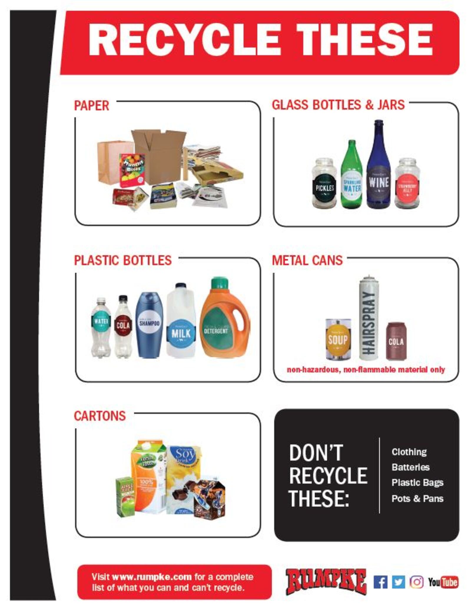 Here's what can and cannot be recycled at Rumpke. CONTRIBUTED