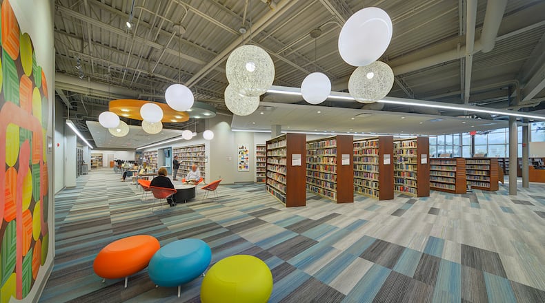 The Woodbourne branch of the Washington-Centerville Public Library reopened in 2018 after a two-year renovation and expansion. CONTRIBUTED