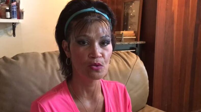 The body of Rebecca Charlton’s daughter, Leslie Dalton, was found in a wooded area Sunday after she had been missing for several days. Charlton (pictured) said, “Police need to go after people who are selling these drugs.” RICK McCRABB/STAFF