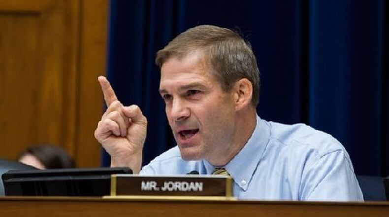 U.S. Rep. Jim Jordan, R-Urbana, was named ranking Republican on the House Oversight Committee late Thursday. CONTRIBUTED