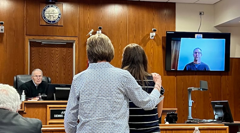 Family members of Sarah and Kayla Anderson, two of the four victims in the 2022 mass shooting in Butler Twp., gave impassioned victim impact statements during Tuesday's competency hearing for accused killer Stephen Marlow. AIMEE HANCOCK/STAFF