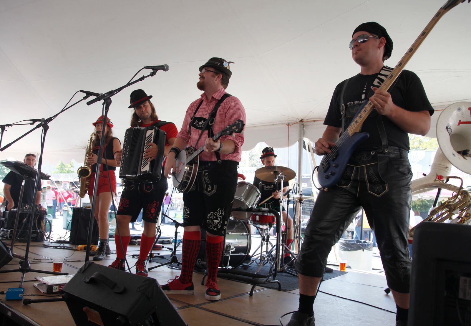 The Chardon Polka Band plays at the 42nd annual Dayton Art Institute Octoberfest Saturday in Dayton. A variety of domestic and international beers were on tap. Music, food and activities for children rounded out the event which continues Sunday from noon to 7 p.m. LISA POWELL / STAFF