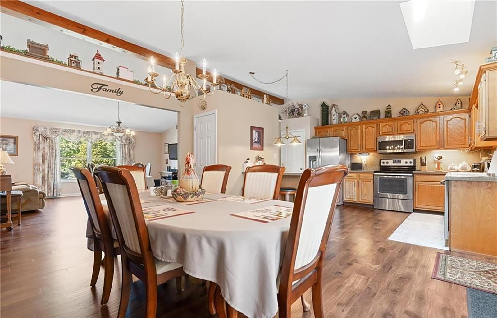 The eat in kitchen has luxury vinyl plank flooring and updated countertops and appliances. CONTRIBUTED