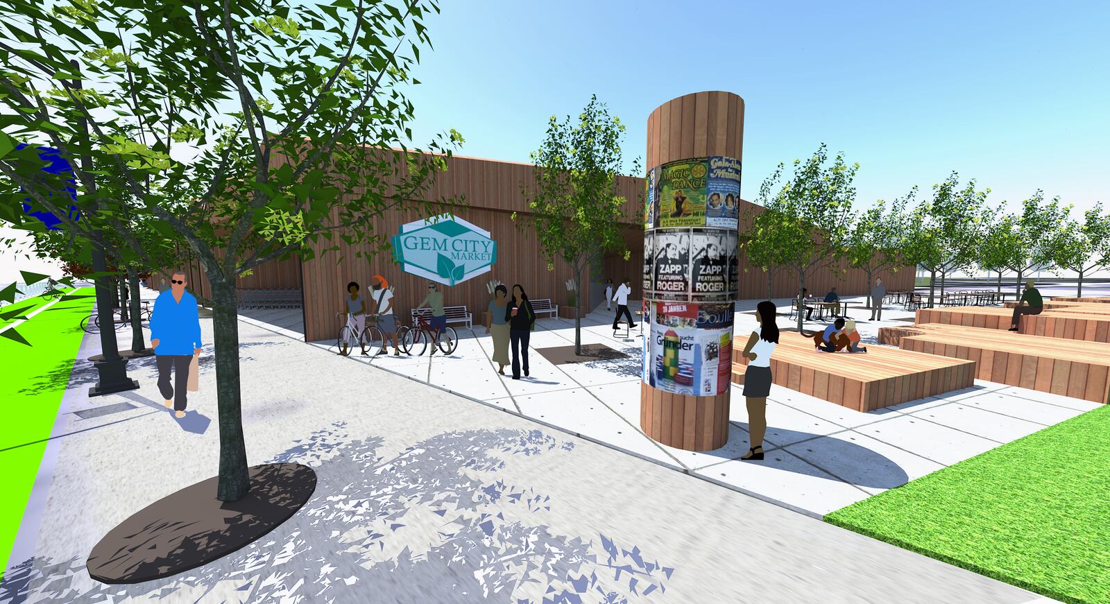 A rendering shows a possible design for Gem City Market prepared by Dayton architect Matt Sauer. CONTRIBUTED