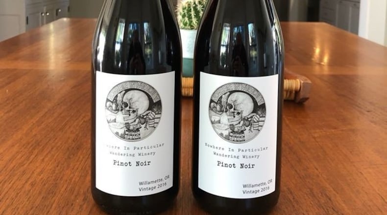 The first Nowhere in Particular Wandering Wines bottling, a pinot noir from Oregon, will be released at a special event at Toxic Brew on Nov. 16, 2019.