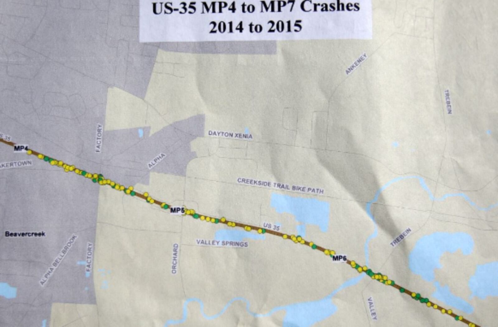 US 35 crashes 2014-2015