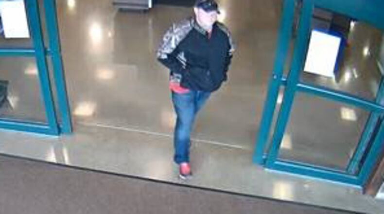 West Chester police are looking for this man in connection to a gun theft from Cabela’s.