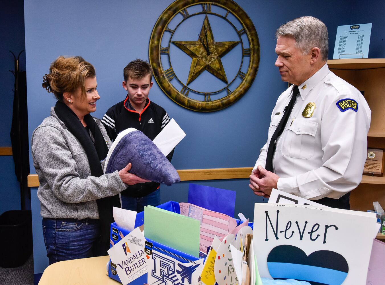 Thank You letters delivered to Dayton Police and Jorge DelRio family