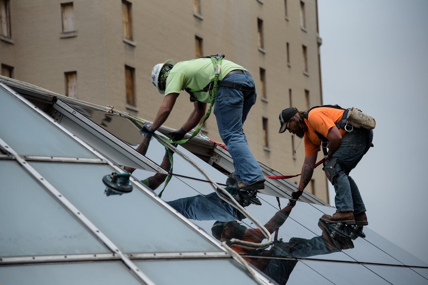 PHOTOS: Behind the scenes on the first day of construction at The Dayton Arcade