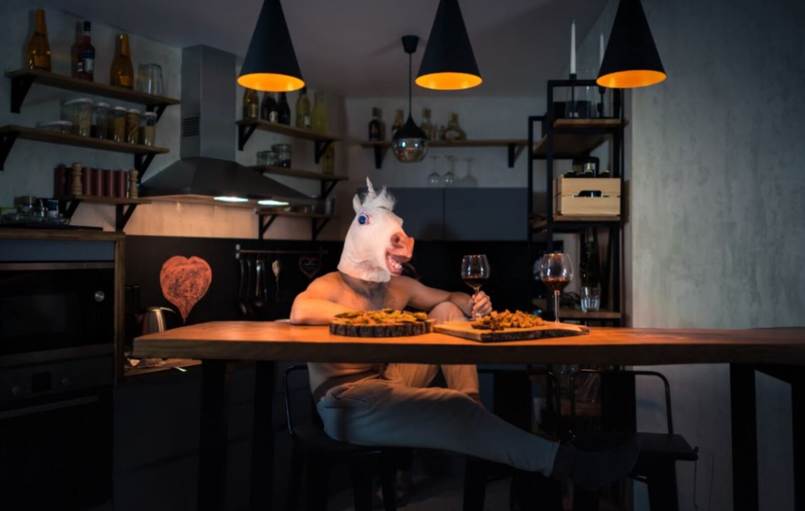 The Unicorn Restaurant and Lounge was closed long before this photo was taken, but we have our imaginations.
